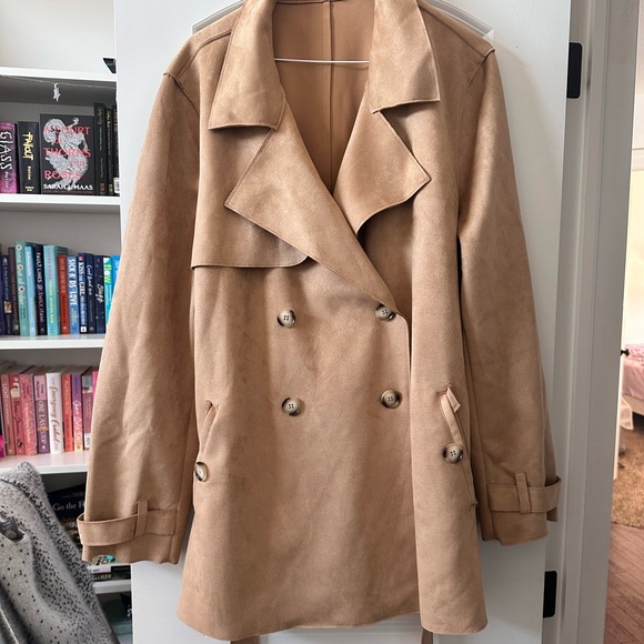 Forever 21 + | Tan Trench Coat | Women’s Large - XL - Picture 2 of 11
